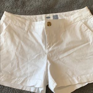 White cotton shorts